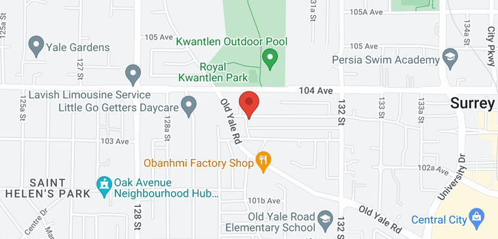 map of 13022 13024 103A AVENUE